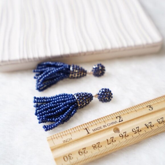 BaubleBar Mini Piñata Tassel Drop Earrings in Blue - Picture 2 of 3
